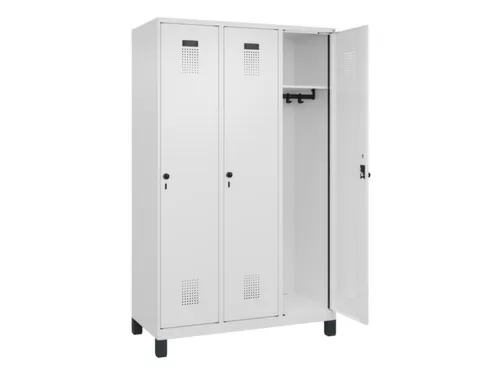 locker,HxBxD 1950x1200x500mm,3vak,vak B 400mm,draaigrendel,voeten