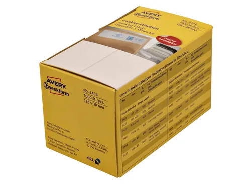 Frankeeretiket Avery Zweckform 3435 135x38mm 1000stuks