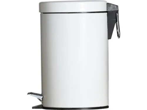 pedaalemmer,3l,HxØ 270x167mm,binnenbak kunststof,romp metaal wit