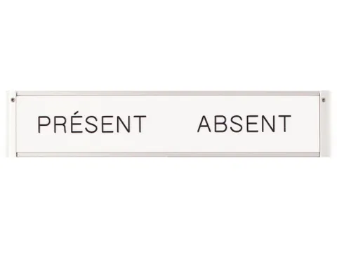 Kopstrook Present & Absent Wit Franstalig