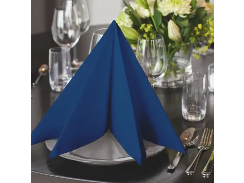Linstyle Dinnerservet 478856 39x39cm 1-laags 1/4 vouw midnight blue
