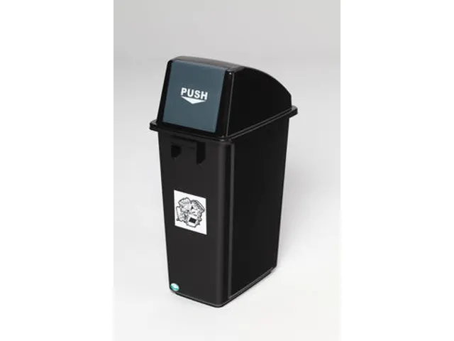 Afvalverzamelaar v. papier,1x58l,HxBxD 810x335x460mm,romp PP zwart