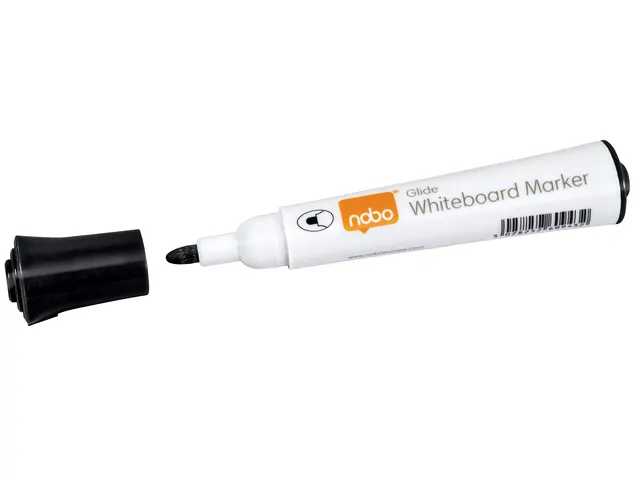 Whiteboardmarker Nobo Glide rond zwart 2mm