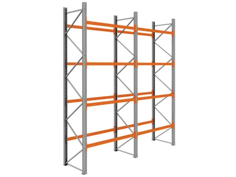 palletstelling,basis+1xaanbouw,HxBxD 4620x3950x1100mm,vakl. 3000kg