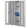 verticale kast,HxBxD 1950x1000x600mm,vensterdeur,RAL5010