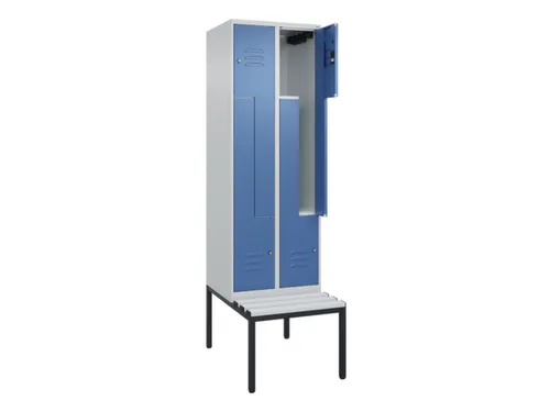 Z-garderobekast,HxBxD 2120x600x815mm,2vak,vak B 300mm,cil.-slot