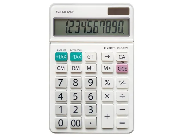 Calculator Sharp-EL331WB wit desktop