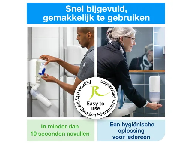 Alcohol gel Tork S1 voor handdesinfectie ongeparfumeerd 1000ml 420103