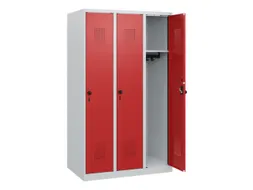 schoollocker,HxBxD 1530x900x500mm,3vak,vak B 300mm,draaigrendel