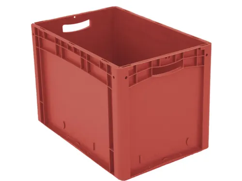 Euronorm Stapelkrat Pp 420x600x400mm Wand/bodem Gesloten Rood 85l