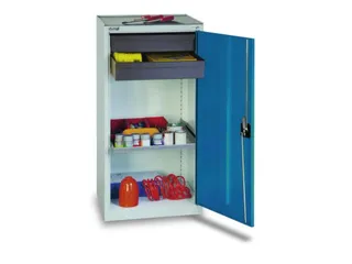 Gereedschapskast 1000x500x500mm 1legbord 2laden Ral7035 Front Ral5010 - 2