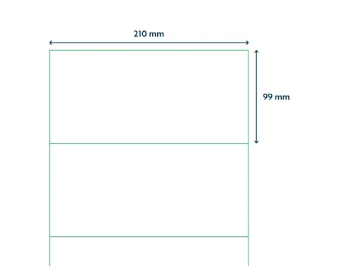 Etiket Premium 210x99mm Wit XL Pack 1000 Vel