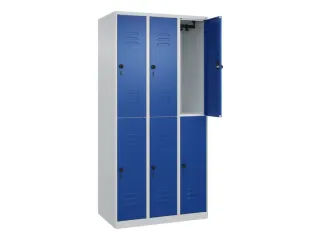 dubbeldekse locker,HxBxD 1850x900x500mm,3x2vak.,vak B 300mm - 2