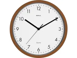 wandklok Grain quartz 31 cm kunststof donker hout