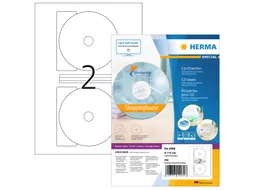 HERMA 4460 CD-etiketten Maxi A4 Ø 116mm/18,5mm mat Wit 200 stuks