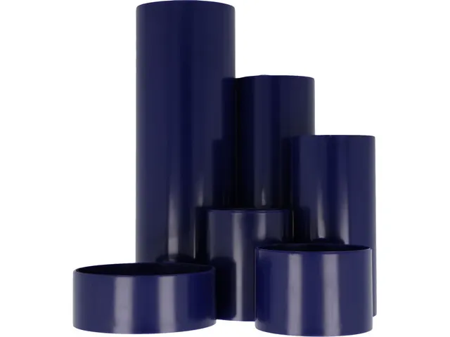 Pennenbak Westcott 6-vaks 12x13.5x15cm blauw