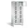 Lockerkast 1850x810x500mm 2x5 vakken Cilinderslot Poten, RAL7035