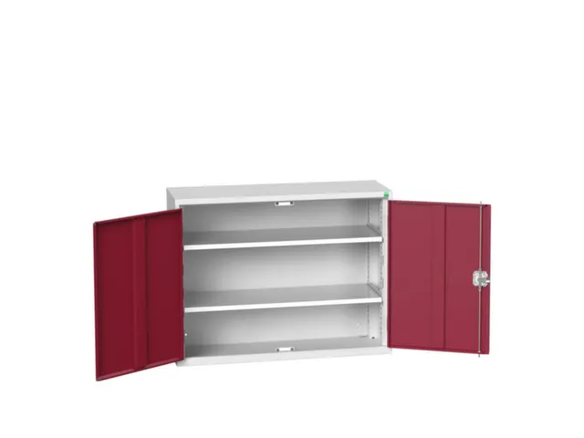 wandkast 800x1050x350mm 2xStalen bodem sokkel Ral 7035 front Ral 3004