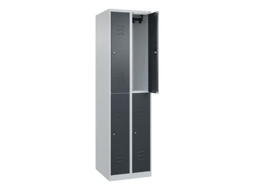 dubbeldekse locker,HxBxD 1850x500x500mm,2x2vak.,vak B 250mm