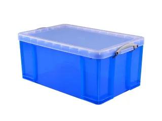 Opbergbox Really Useful 64 liter 710x440x310mm transparant blauw - 1