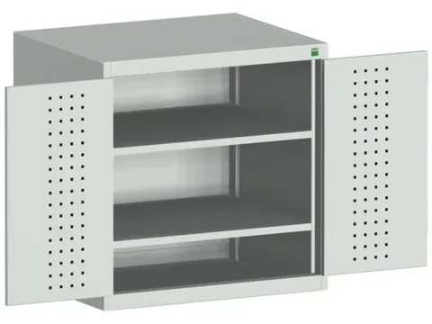 kast met geperforeerde platen,HxBxD 800x800x525mm,2xStalen bodem