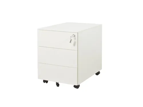 Claudius Basic N wit verrijdbaar ladeblok 3 lades 58cm diep