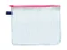 etui B6 transparant met rode rits
