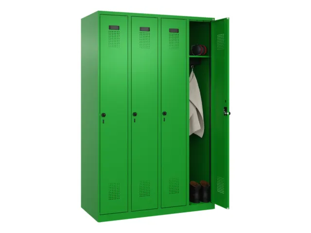 locker,HxBxD 1850x1200x500mm,4vak,vak B 300mm,draaigrendel