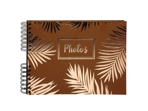 Fotoalb spir 50p.zwr t 32x22cm PALMA goud