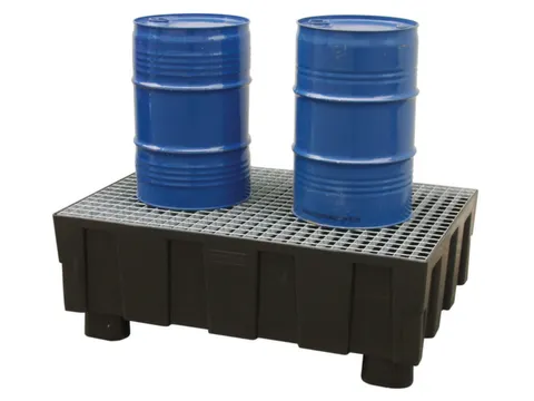 PE-opvangbak,v. 2x200l vat,opvangvol. 224l,HxBxD 430x1205x805mm