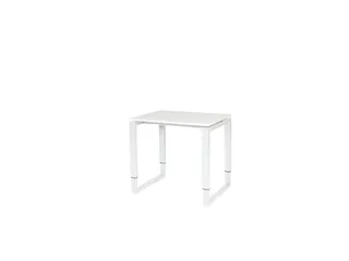 Domino Plus Bureau Hoogte Verstelbaar 800x600mm Grijs 25mm Wit O-Poot - 1