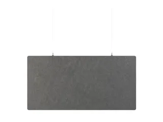 Akoestisch PET-vilt rechthoekig plafondpaneel 60x120cm Donkergrijs - 1