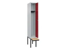locker met bank,HxBxD 2120x300x815mm,1vak,vak B 300mm,cilinderslot