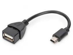 USB 2.0-adapterkabel OTG type mini B - A St/Bu 0,2m USB 2.0-compatibel