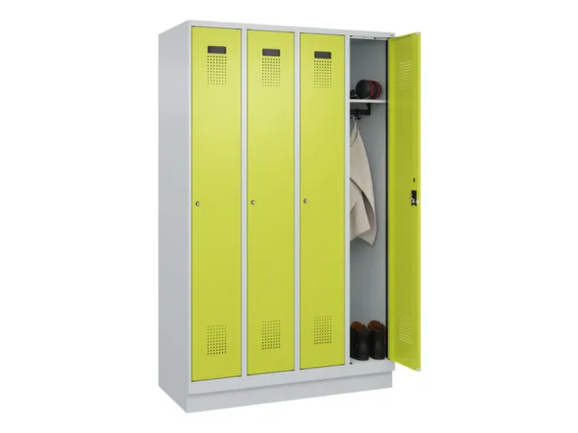 locker,HxBxD 1950x1200x500mm,4vak,vak B 300mm,cil.-slot,sokkel