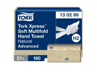 Tork 130299 Xpress H2 Soft Natural Multifold Handdoek 2-laags - 3