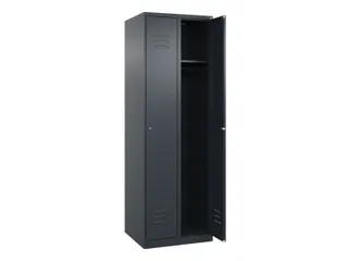 locker,HxBxD 1850x600x500mm,2vak,vak B 300mm,cil.-slot,staand op vloer - 1