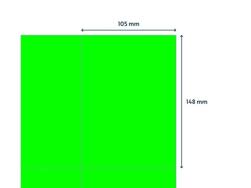 Gekleurde Etiketten 105x148mm Fluor Groen 42122
