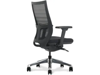 Bureaustoel Deluxe Zwart met Lendensteun Ergonomisch - 4