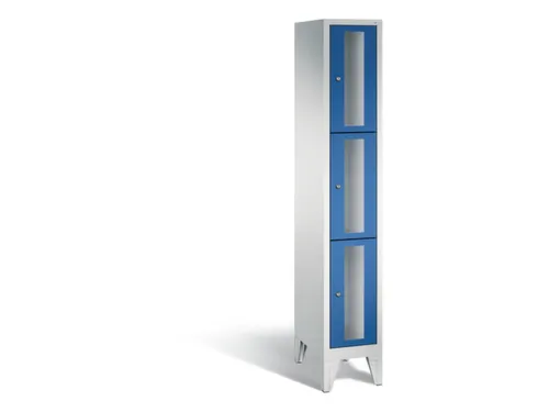 lockerkast 1850x320x500mm 1x3 vakken Cilinderslot Poten, RAL5010