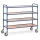 Bijzetwagen 32950 4 Etages Hout 250kg 1250x470mm Ral5007