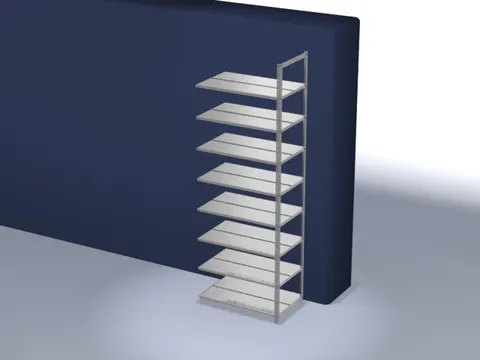 dossierstelling,aanbouwveld,HxBxD 2900x1000x600mm,vaklast 90kg