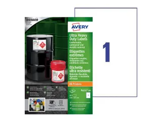 Etiket Avery B4775-50 210x297mm polyethyleen wit 50 stuks - 1