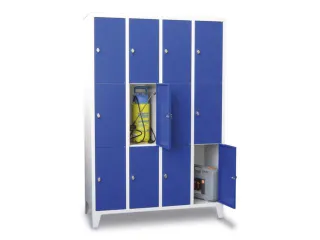 lockerkast,HxBxD 1850x1200x500mm,4x3vakken,RAL7035,front RAL5012 - 1