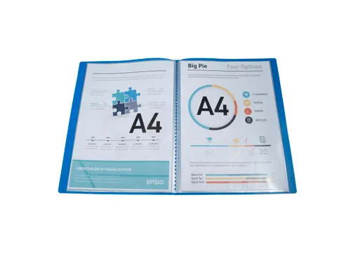 Showalbum PP 50 tas A4 lichtblauw
