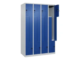 Z-garderobekast,HxBxD 1850x1200x500mm,vak B 150/300mm,draaigrendel - 2