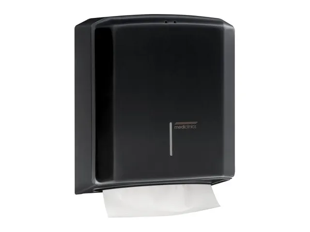 Handdoekdispenser Zwart C-vouw Z-vouw