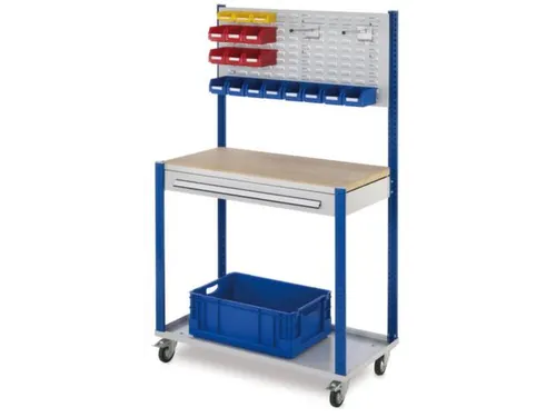 Verrijdbaar Werkstation 1730x1000x500mm Met Sleufplaat 1 Lade