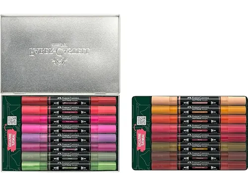 Acrylmarker Faber-Castell Multimark bewaarblik Style it Home 16 stuks