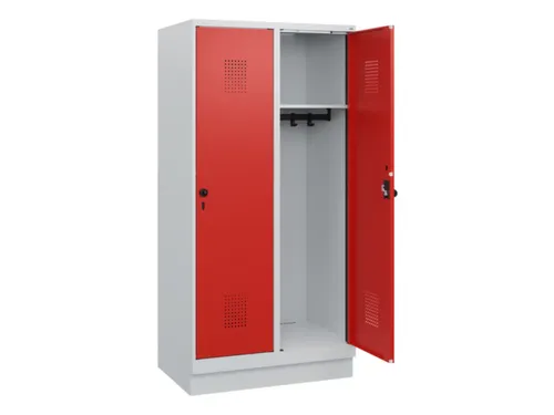 schoollocker,HxBxD 1630x800x500mm,2vak,vak B 400mm,draaigrendel,sokkel